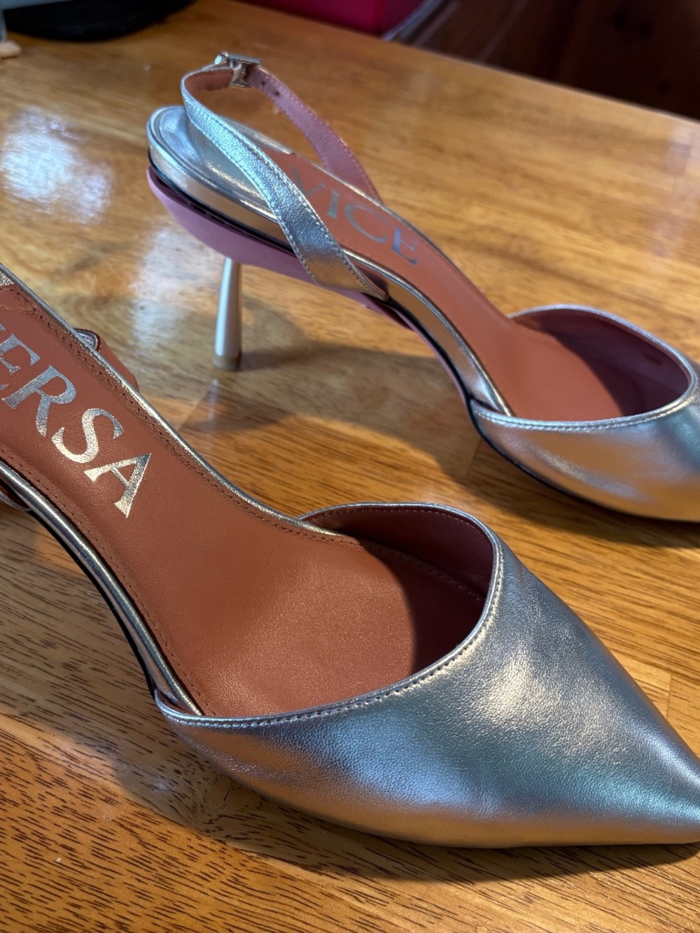 Silver Vice versa convertible heels